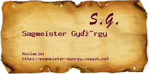 Sagmeister György névjegykártya